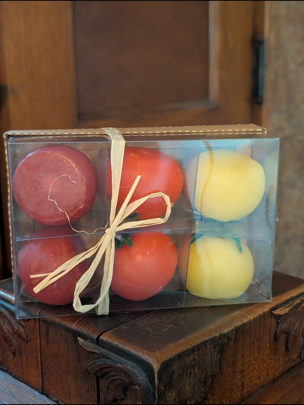 Set of 6 Heirloom Tomato Candles New Cute County Decor